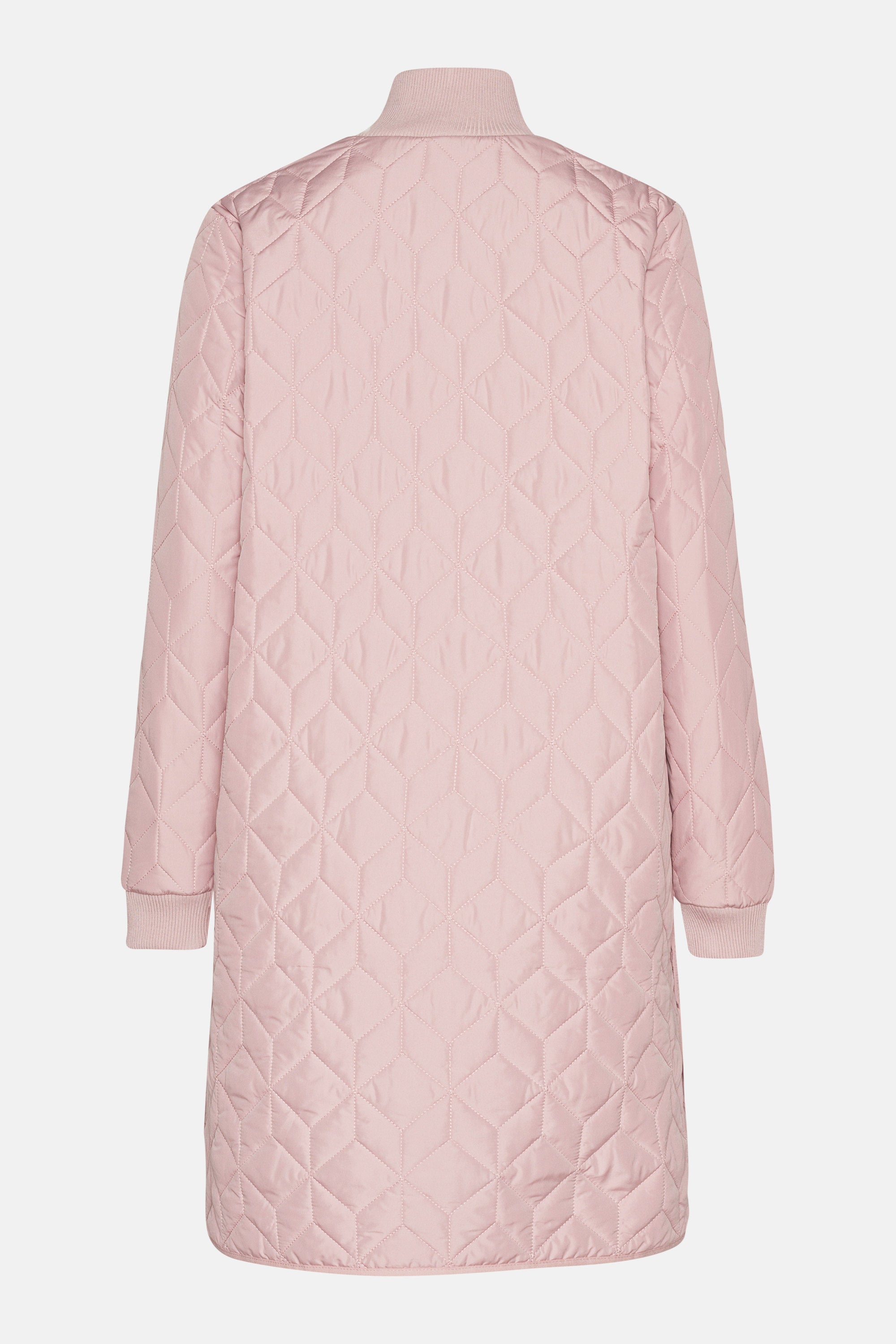 Long Padded Quilt Jacket - Burnished Lilac